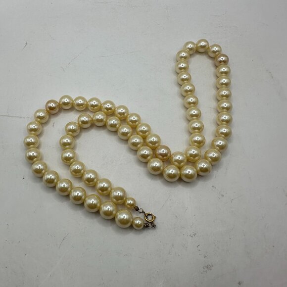 Faux Pearl Bead Necklace With Gold-Tone Clasp - Picture 3 of 3